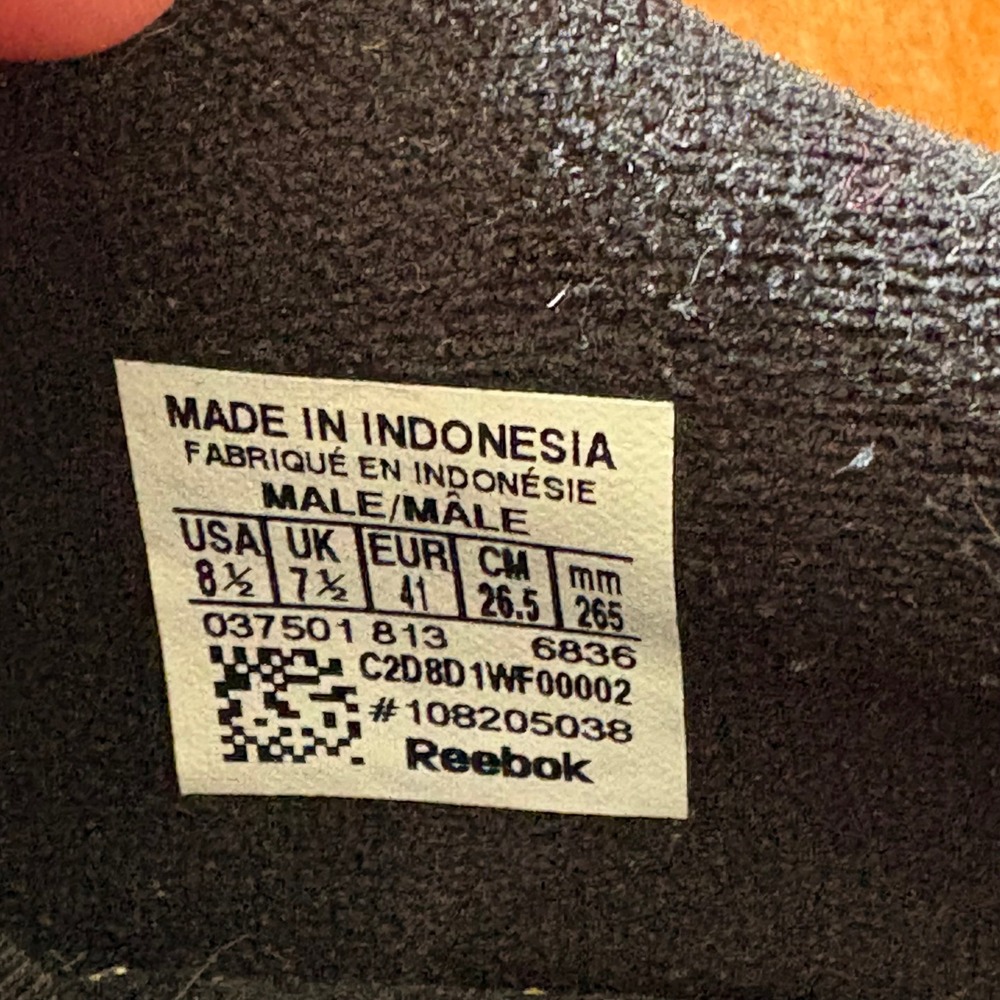 Reebok NPC II Mens 8.5 Sneakers Black Classic Leather Low Top Shoes 6836 - Picture 5 of 9